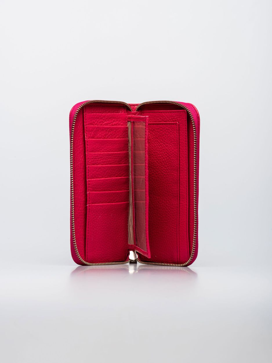 Billetera Mili En Cuero Graneado